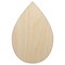 Raindrop Teardrop Water Unfinished Wood Shape Piece Cutout for DIY Craft Projects